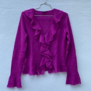 Ann Taylor Mohair Fushia Wool Top Sweater